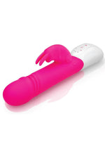 Load image into Gallery viewer, Rabbit Essentials Silicone Rechargeable Thrusting Rabbit Vibrator - Hot Pink/Pink
