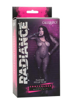 Load image into Gallery viewer, Radiance Crotchless Full Body Suit - Black - Plus Size/Queen
