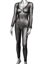 Load image into Gallery viewer, Radiance Crotchless Full Body Suit - Black - Plus Size/Queen
