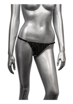 Load image into Gallery viewer, Radiance Crotchless Thong - Black - One Size
