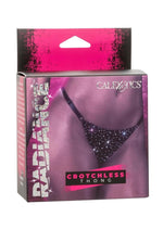 Load image into Gallery viewer, Radiance Crotchless Thong - Black - One Size
