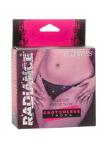 Load image into Gallery viewer, Radiance Crotchless Thong - Black - Plus Size/Queen
