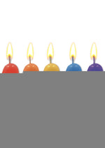 Load image into Gallery viewer, Rainbow Pecker Party Candles - Assorted Colors - 5 Each Per Pack
