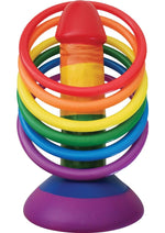 Load image into Gallery viewer, Rainbow Pecker Party Ring Toss - Multicolor
