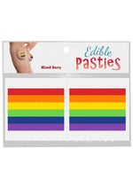 Load image into Gallery viewer, Rainbow Pride Edible Pasties (2 Per Pack) - Mixed Fruit
