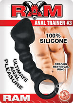 Load image into Gallery viewer, Ram Anal Trainer #3 Silicone Anal Probe - Black
