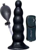 Load image into Gallery viewer, Ram Inflatable Vibrating Anal Expander Butt Plug - Black
