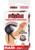 Load image into Gallery viewer, Ram Silicone Vibrating Cock Ring - Black
