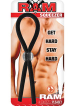 Load image into Gallery viewer, Ram Squeezer Cocktie Adjustable Cock Ring - Black
