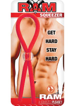 Load image into Gallery viewer, Ram Squeezer Cocktie Adjustable Cock Ring - Red
