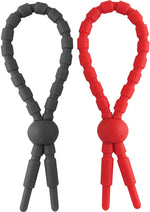 Load image into Gallery viewer, Ram Ultra Clinchers Silicone Cock Rings - Black/Red - 2 Each Per Pack

