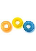 Load image into Gallery viewer, Rascal The D-Ring Glow X3 Glow In The Dark Cockrings Assorted Colors 3 Each - Glow In The Dark - Per Set
