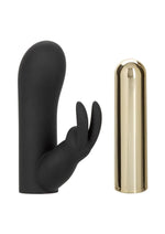 Load image into Gallery viewer, Raven Bunny Rechargeable Silicone Rabbit Vibrator - Black
