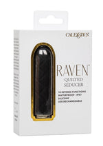 Load image into Gallery viewer, Raven Quilted Seducer Rechargeable Silicone Bullet - Black
