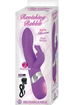 Load image into Gallery viewer, Ravishing Rabbit Silicone Rechargeable Vibrator - Purple
