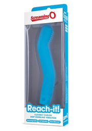 Reach It Silicone USB Rechargeable G-Spot Vibrator Waterproof - Blue