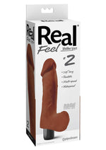 Load image into Gallery viewer, Real Feel Lifelike Toyz No. 2 Realistic Vibrating Dildo with Balls - Brown/Chocolate - 8in
