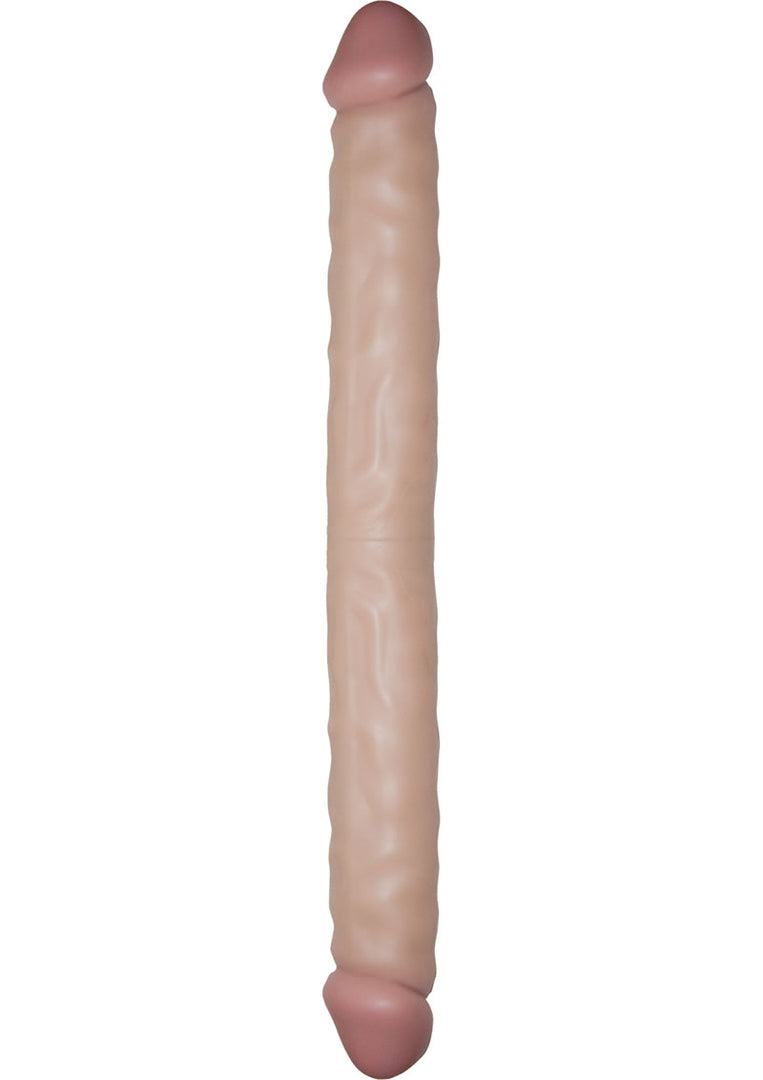 Real Skin All American Whoppers Double Dildo Dildo - Flesh/Vanilla - 13in