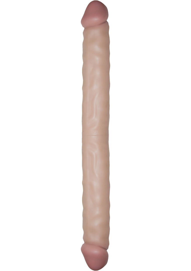 Real Skin All American Whoppers Double Dildo Dildo - Flesh/Vanilla - 18in