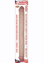Load image into Gallery viewer, Real Skin All American Whoppers Double Dildo Dildo - Flesh/Vanilla - 18in
