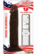 Load image into Gallery viewer, Real Skin All American Whoppers Vibrating Dildo Latin - Chocolate - 7in
