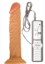 Load image into Gallery viewer, Real Skin All American Whoppers Vibrating Dildo - Flesh/Vanilla - 8in
