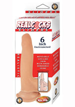 Load image into Gallery viewer, Realcocks Sliders Uncircumsized Dildo with Balls - Vanilla - 6in
