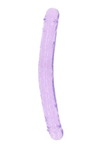Load image into Gallery viewer, Realrock Crystal Clear Double Dong - Clear/Purple - 13in
