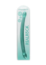 Load image into Gallery viewer, Realrock Crystal Clear Double Dong - Clear/Green - 17in
