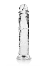 Load image into Gallery viewer, Realrock Crystal Clear Straight No Balls Dildo - Clear - 10in
