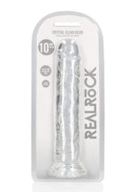 Load image into Gallery viewer, Realrock Crystal Clear Straight No Balls Dildo - Clear - 10in
