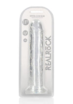 Load image into Gallery viewer, Realrock Crystal Clear Straight No Balls Dildo - Clear - 11in
