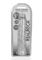 Load image into Gallery viewer, Realrock Crystal Clear Straight No Balls Dildo - Clear - 9in
