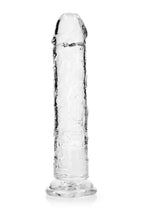 Load image into Gallery viewer, Realrock Crystal Clear Straight No Balls Dildo - Clear - 9in
