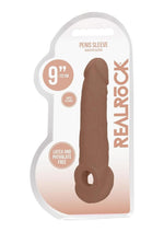 Load image into Gallery viewer, Realrock Realistic Penis Sleeve - Caramel - 9in
