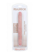 Load image into Gallery viewer, Realrock Realistic Skin Slim Double Ended Dong - Vanilla - 12in

