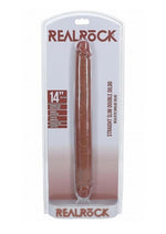 Load image into Gallery viewer, Realrock Realistic Skin Slim Double Ended Dong - Caramel - 14in
