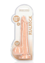 Load image into Gallery viewer, Realrock Skin Realistic Dildo with Balls - Vanilla - 10in
