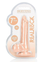 Load image into Gallery viewer, Realrock Skin Realistic Dildo with Balls - Vanilla - 7in
