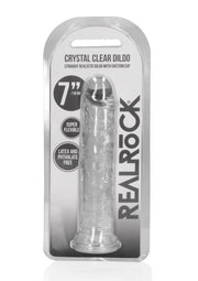Realrock Skin Realistic Straight Dildo Without Balls - Clear - 7in