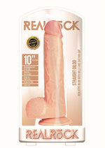 Load image into Gallery viewer, Realrock Straight Realistic Dildo with Balls and Suction Cup - Vanilla - 10in
