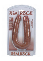 Load image into Gallery viewer, Realrock Ultra Realistic Skin U Shaped Double Dildo - Caramel - 9in
