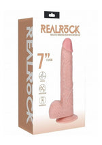 Load image into Gallery viewer, Realrock Vibrating Cock with Balls Regular Straight - Vanilla - 7in
