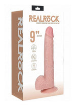 Load image into Gallery viewer, Realrock Vibrating Cock with Balls Regular Straight - Vanilla - 9in
