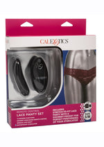 Load image into Gallery viewer, Remote Control Rechargeable Lace Panty Vibe - Red - Medium/Small - Set
