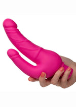 Load image into Gallery viewer, Rechargeable Power Stud Over and Under Silicone Vibrating Double Dong
