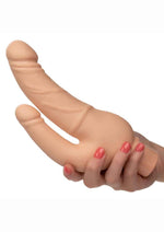 Load image into Gallery viewer, Rechargeable Power Stud Over and Under Silicone Vibrating Double Dong
