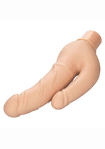 Load image into Gallery viewer, Rechargeable Power Stud Over and Under Silicone Vibrating Double Dong
