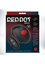 Load image into Gallery viewer, Red Dot Silicone Rechargeable Vibrating Cock Ring with Controller V3 - Black/Red
