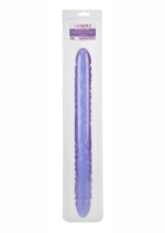 Load image into Gallery viewer, Reflective Gel Veined Double Dildo - Purple - 18in
